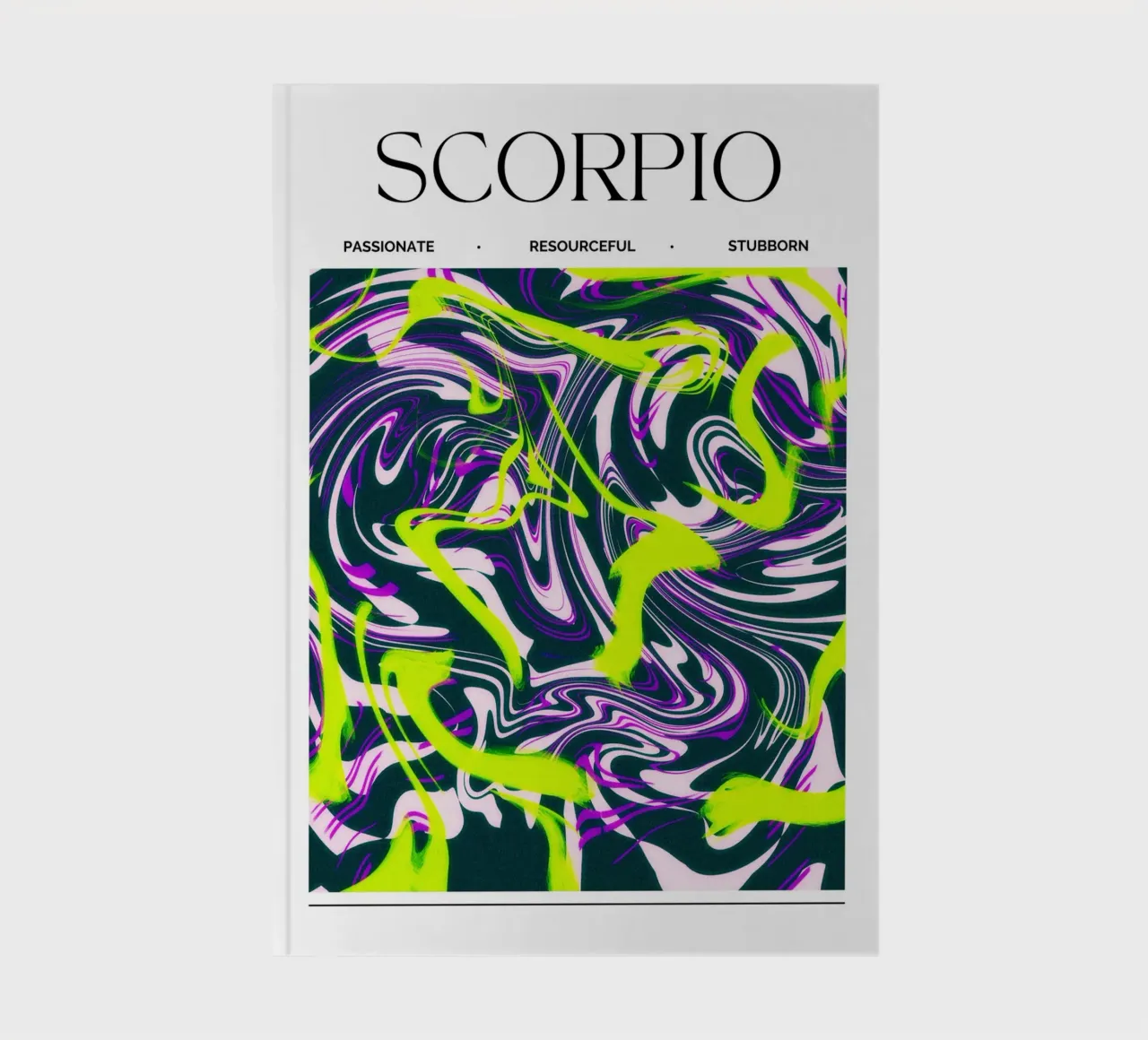 Scorpio Zodiac Print – Intense, Mysterious & Bold notebook by PrintCessStudio