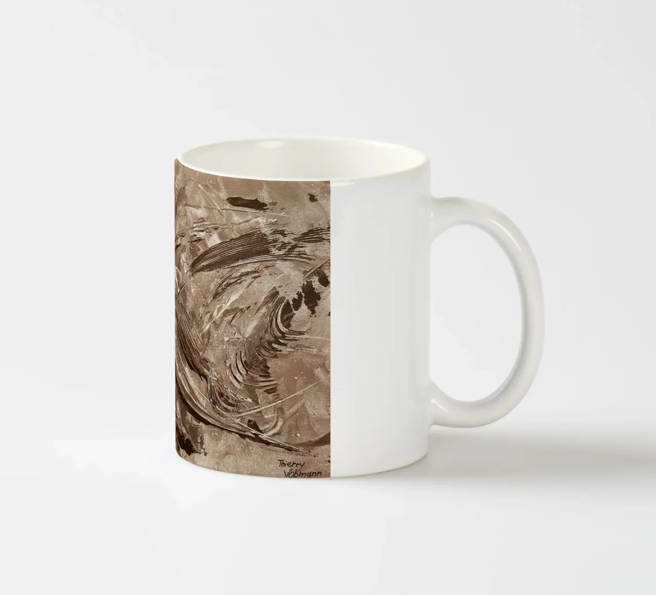 SEPIA 14 tazza in ceramica da Thierry Vobmann Abstract painting