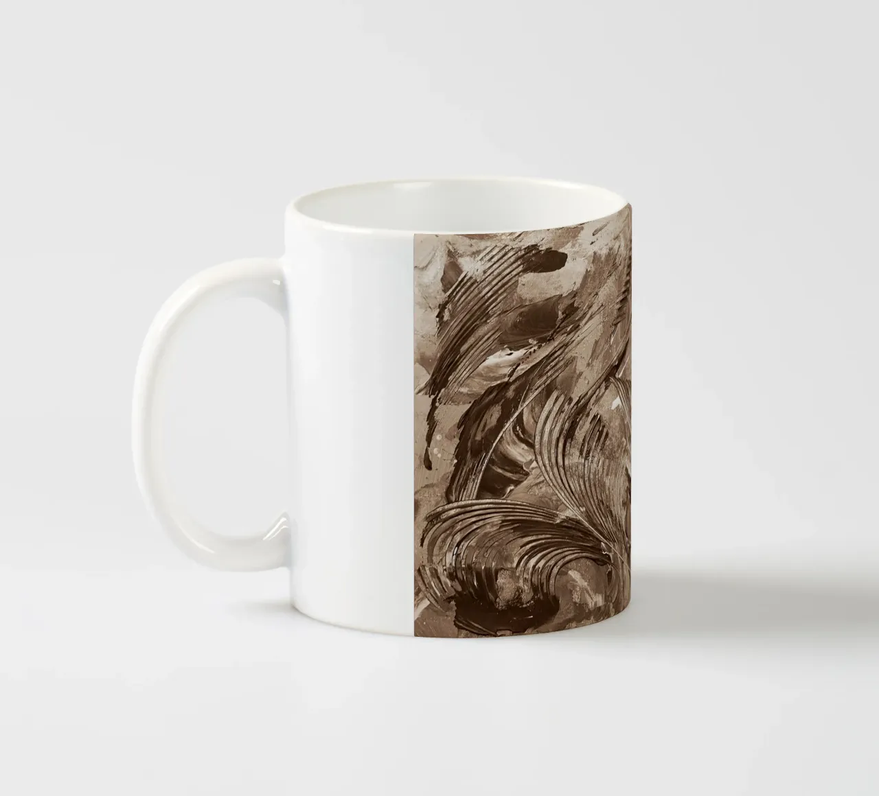 SEPIA 14 tazza in ceramica da Thierry Vobmann Abstract painting
