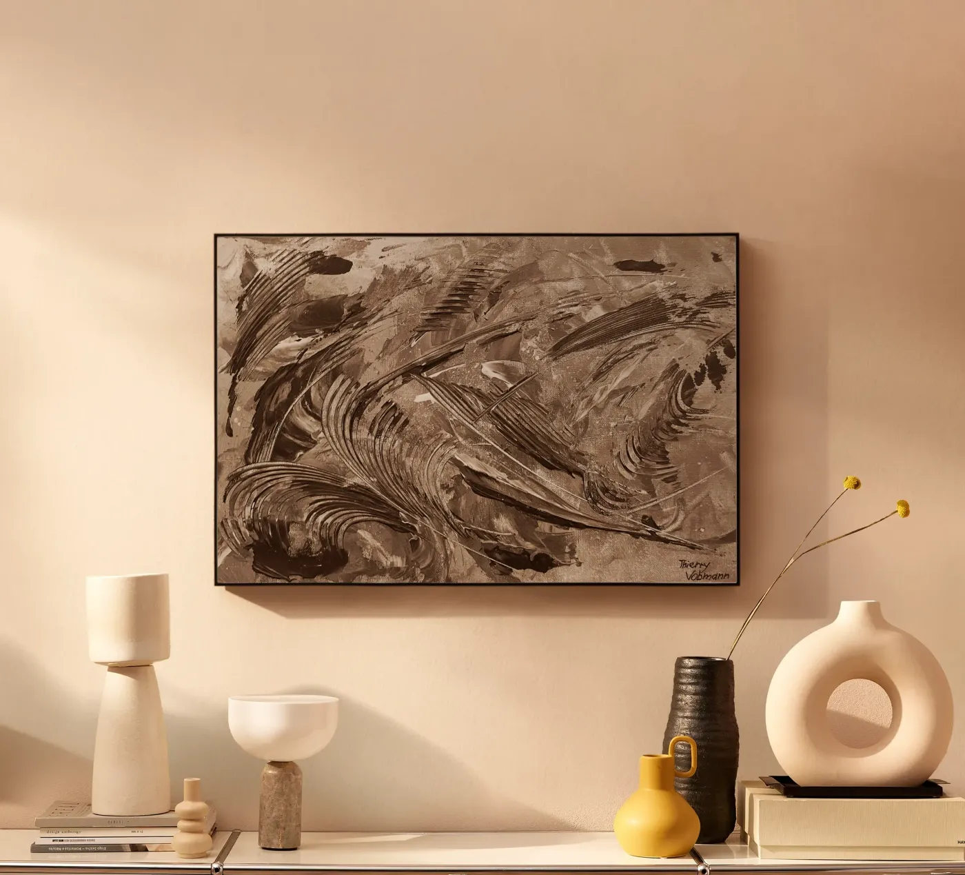 SEPIA 14 plexiglass da Thierry Vobmann Abstract painting