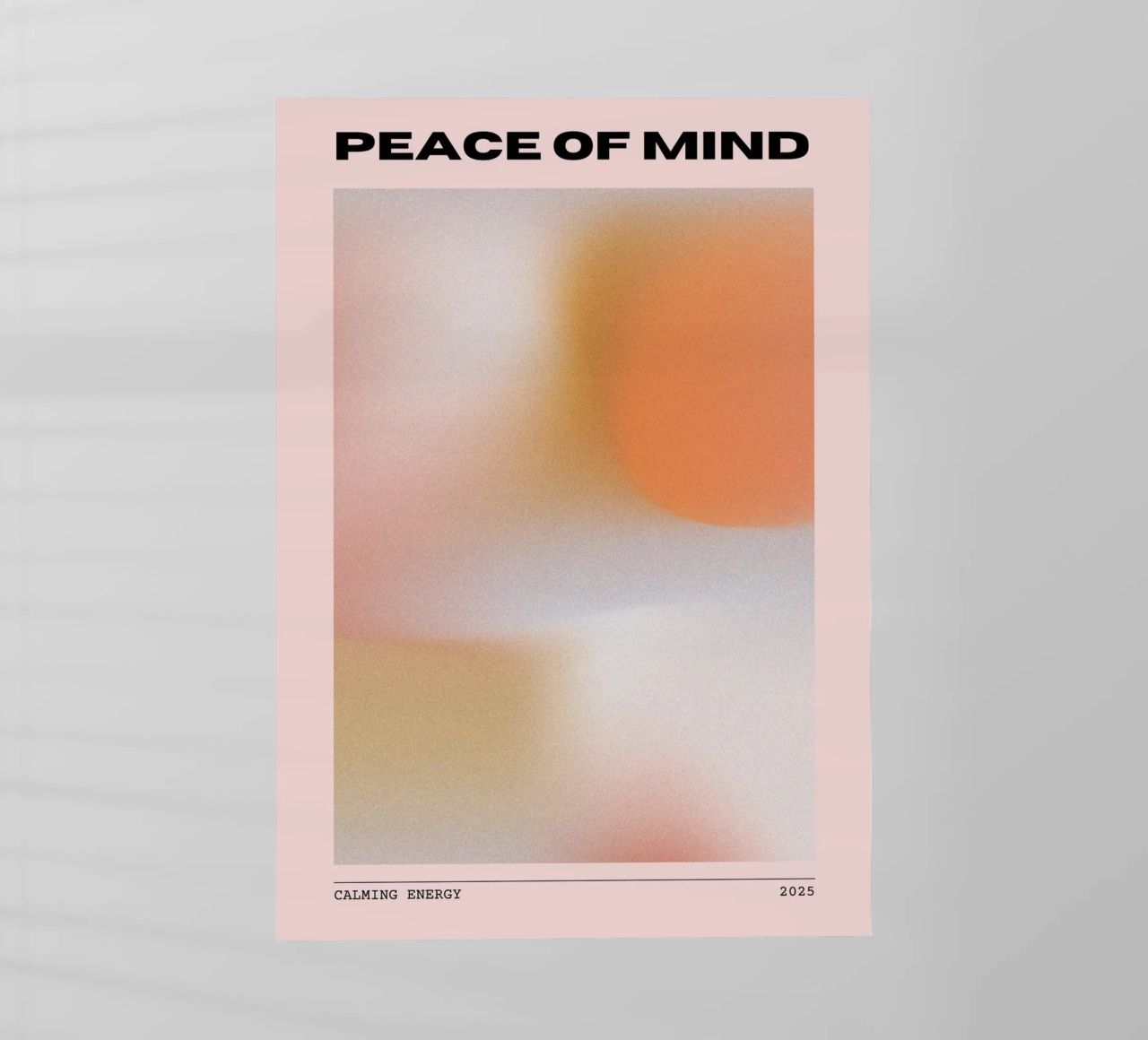 Peace of Mind Print – Serene, Minimal & Abstract Backlit Folie von PrintCessStudio
