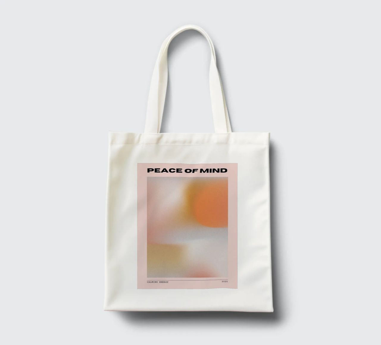 Peace of Mind Print – Serene, Minimal & Abstract Jutebeutel von PrintCessStudio