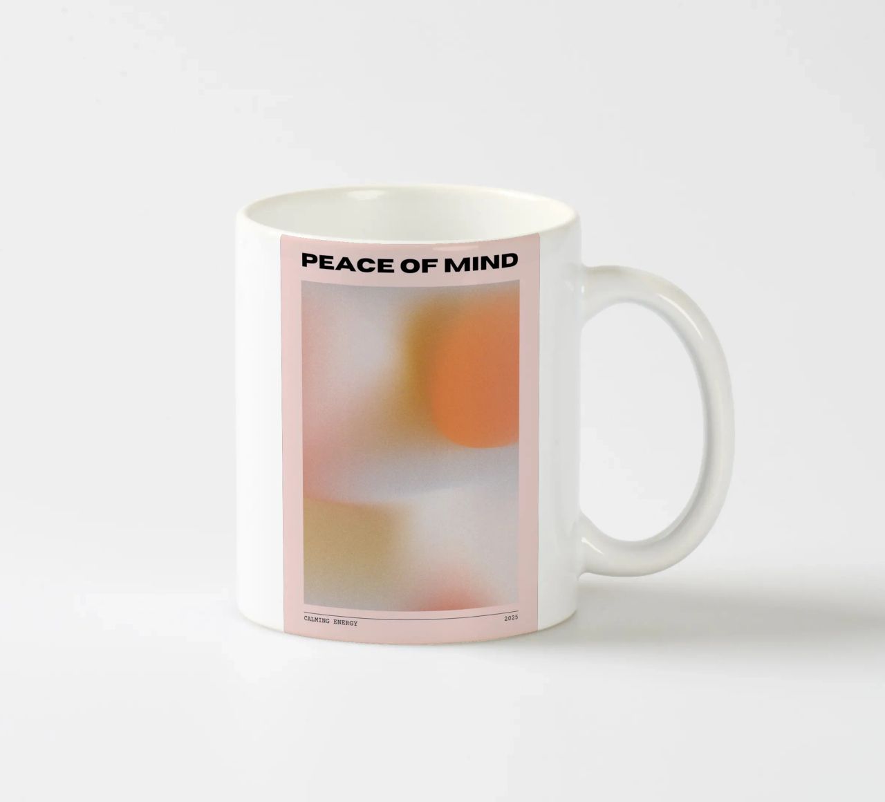 Peace of Mind Print – Serene, Minimal & Abstract tazza in ceramica da PrintCessStudio