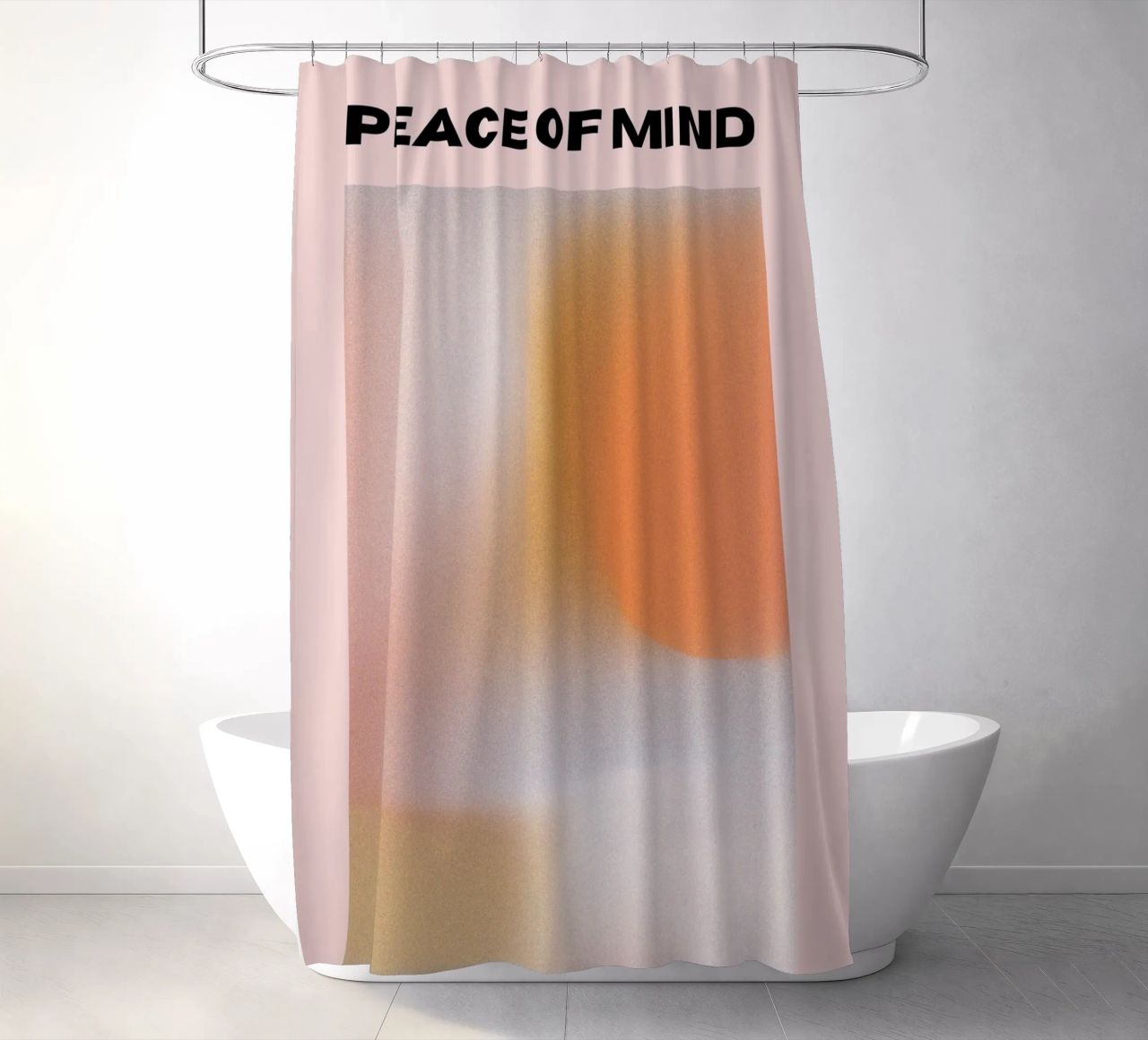 Peace of Mind Print – Serene, Minimal & Abstract Duschvorhang von PrintCessStudio