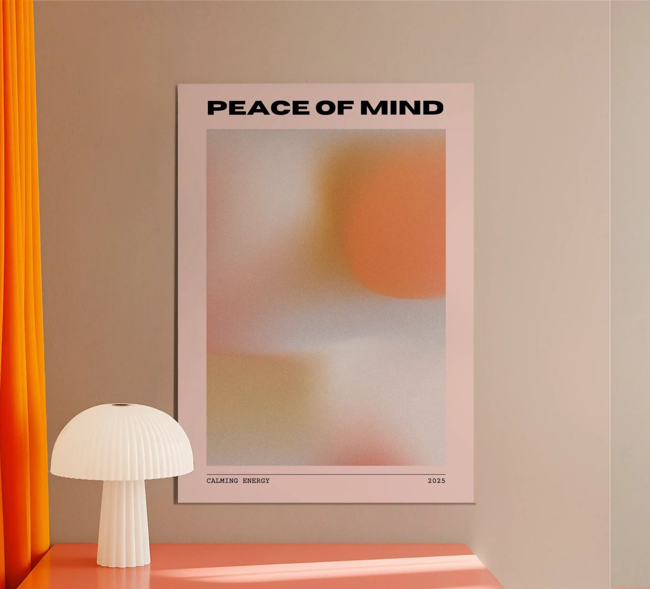 Peace of Mind Print – Serene, Minimal & Abstract Alu-Dibond von PrintCessStudio