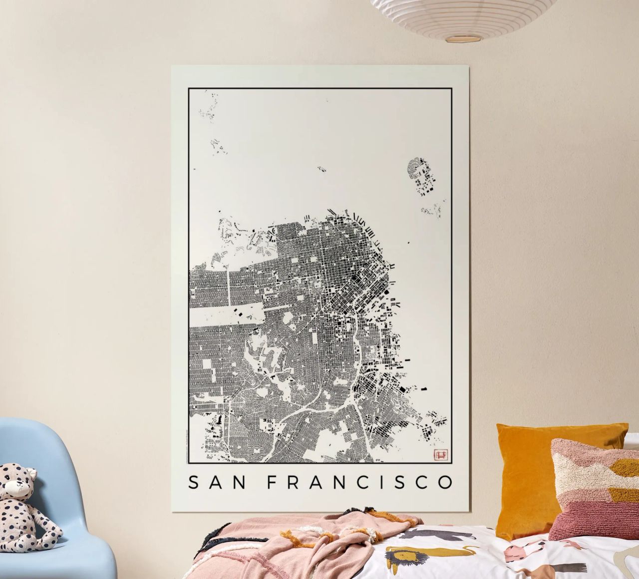 San Fransico Map Schwarzplan poster by Hubert Roguski