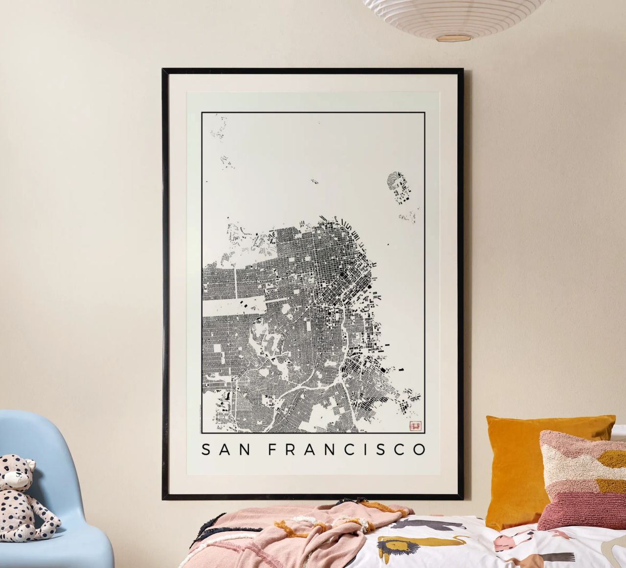 San Fransico Map Schwarzplan poster by Hubert Roguski