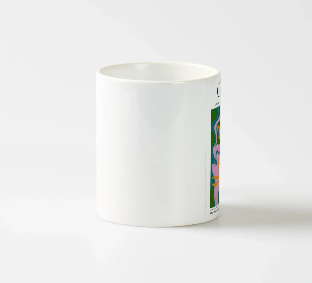 Gemini Zodiac Print – Dynamic, Expressive & Playful taza de cerámica de PrintCessStudio