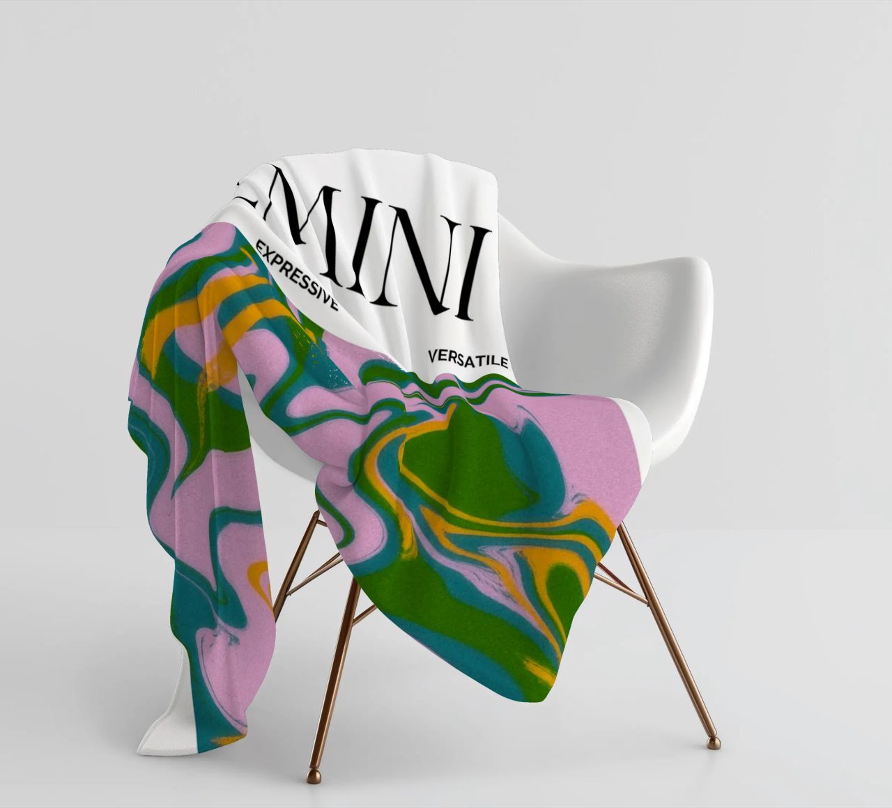 Gemini Zodiac Print – Dynamic, Expressive & Playful Fleecedecke von PrintCessStudio
