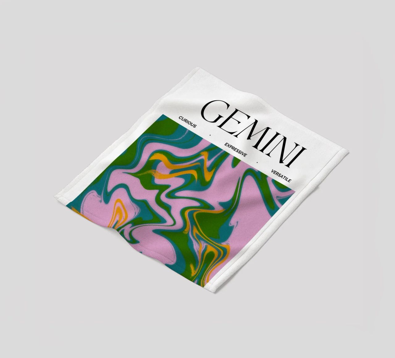 Gemini Zodiac Print – Dynamic, Expressive & Playful Fleecedecke von PrintCessStudio