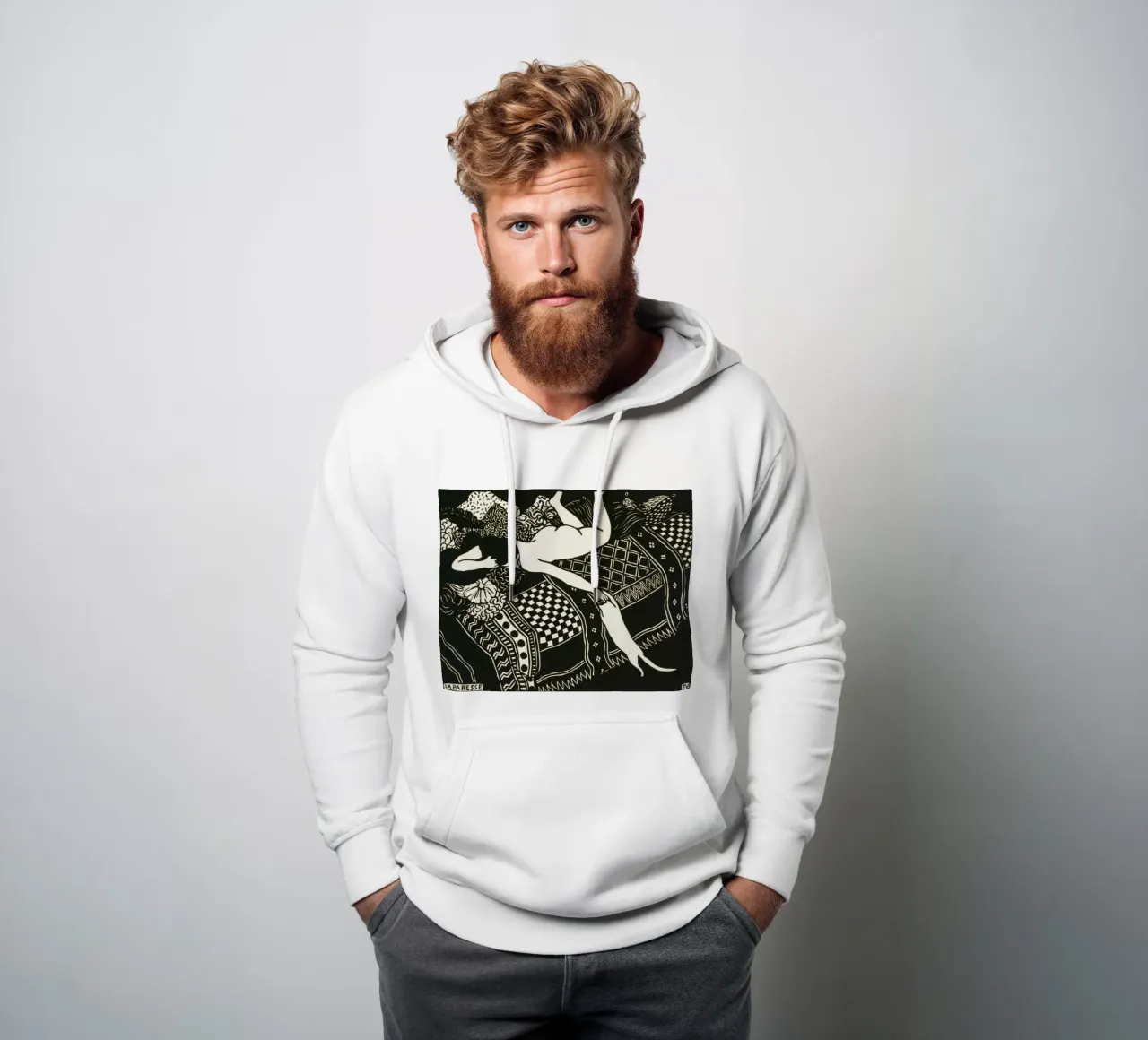 Felix Vallotton - Pigrizia felpa con cappuccio da Timeless Artworks