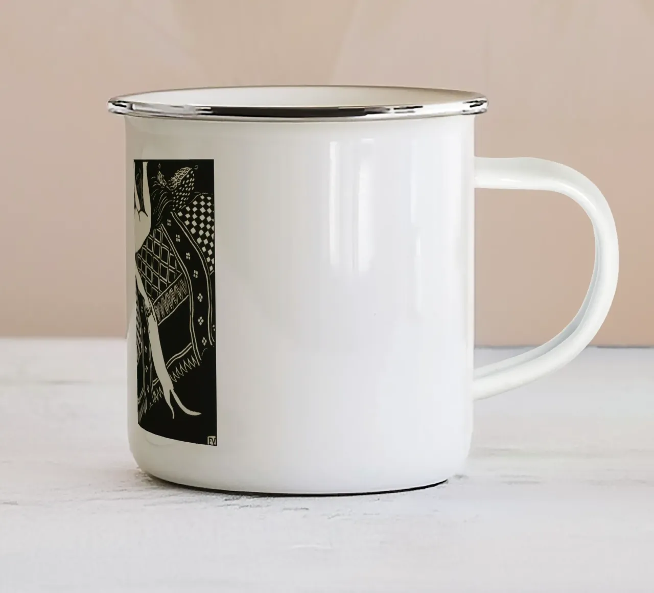 Felix Vallotton - Faulheit Emaille Tasse von Timeless Artworks