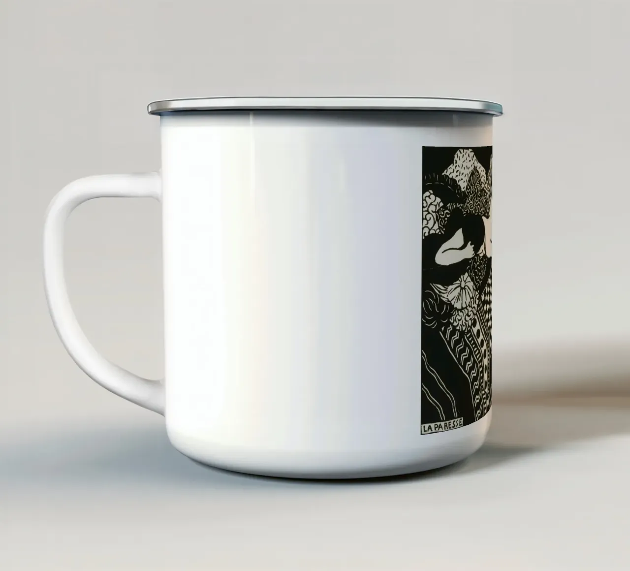 Felix Vallotton - Faulheit Emaille Tasse von Timeless Artworks