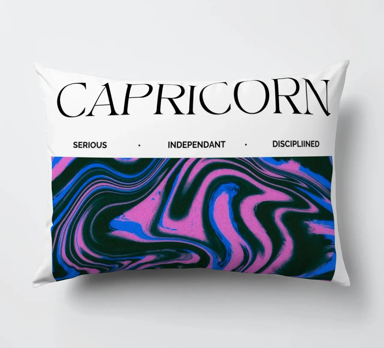Capricorn Zodiac Print – Grounded, Ambitious & Determined cuscino da PrintCessStudio
