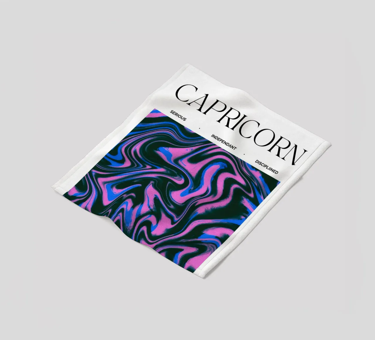 Capricorn Zodiac Print – Grounded, Ambitious & Determined coperta in pile da PrintCessStudio