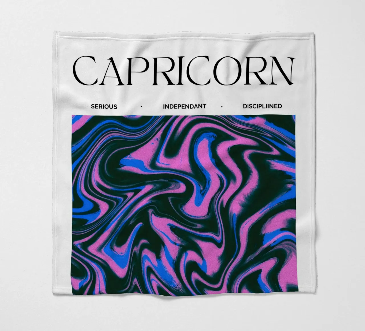 Capricorn Zodiac Print – Grounded, Ambitious & Determined coperta in pile da PrintCessStudio