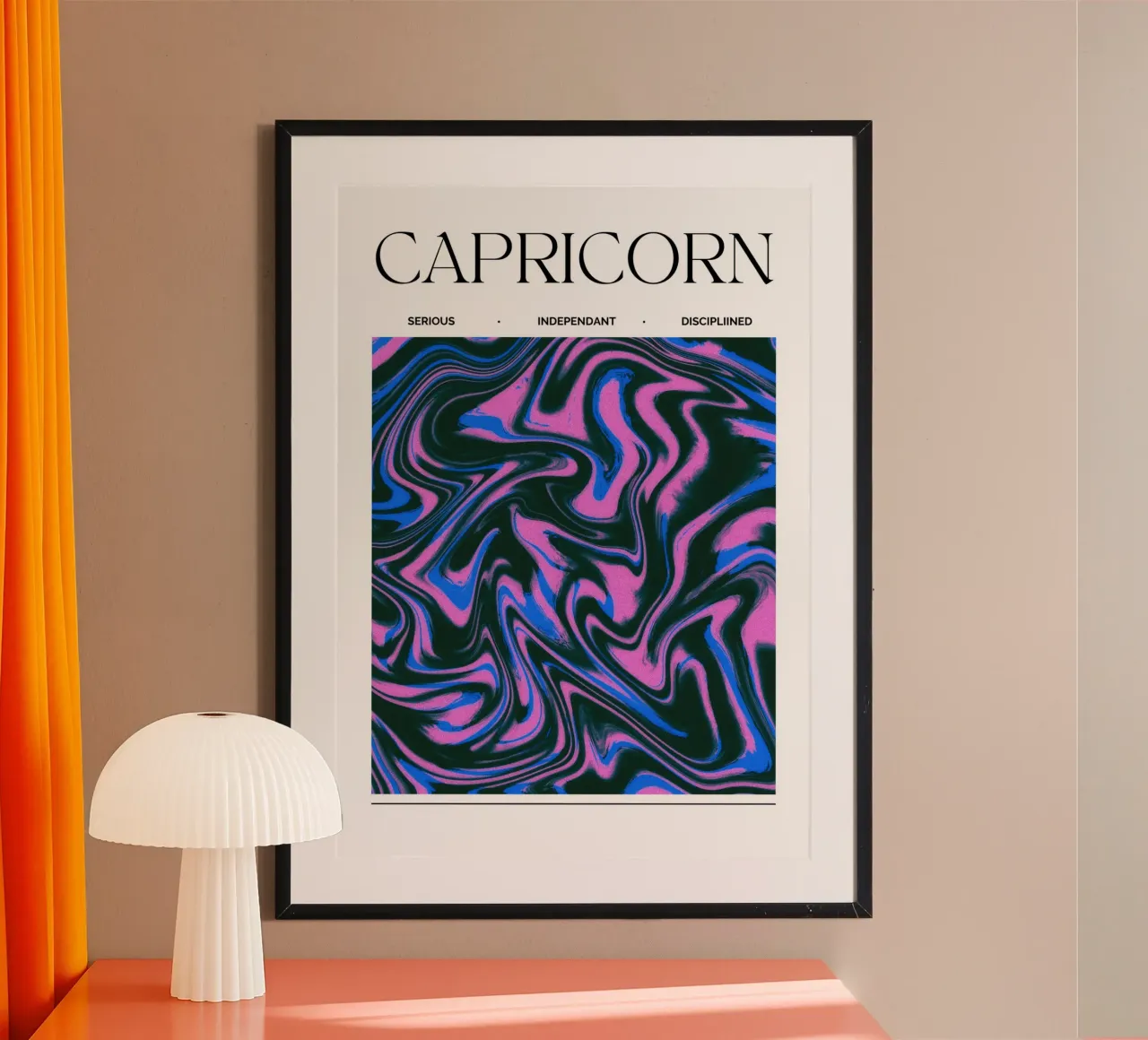 Capricorn Zodiac Print – Grounded, Ambitious & Determined carta hahnemühle da PrintCessStudio