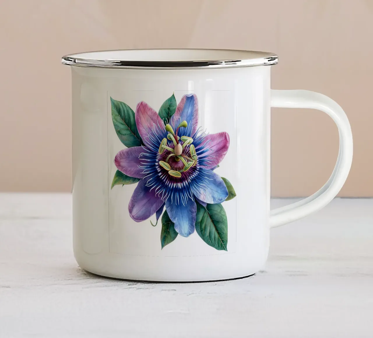 Passiflora 2 tazza in smalto da Bold Blooms