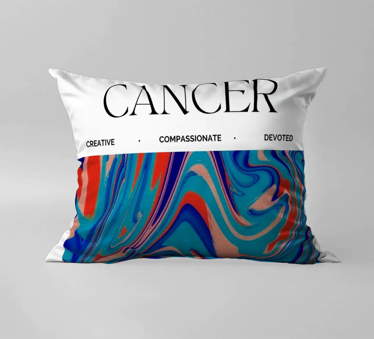Cancer Zodiac Print – Nurturing, Intuitive & Compassionate cuscino da PrintCessStudio