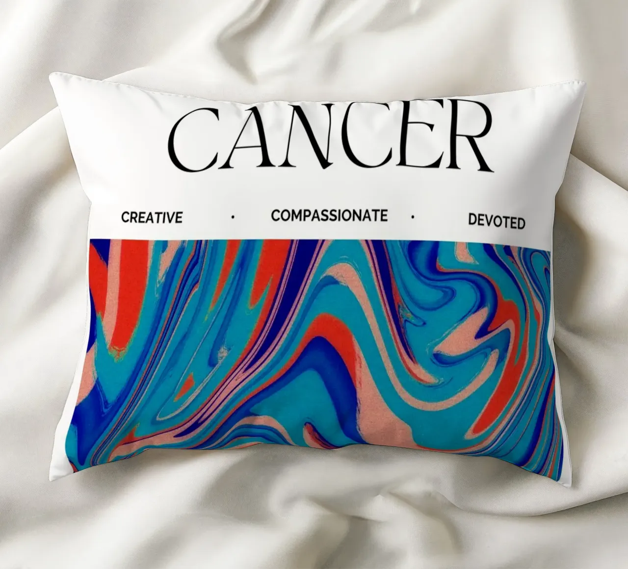 Cancer Zodiac Print – Nurturing, Intuitive & Compassionate cuscino da PrintCessStudio
