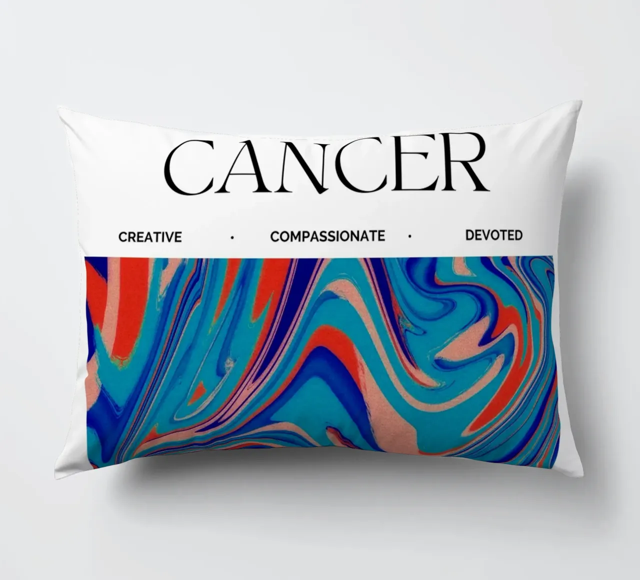 Cancer Zodiac Print – Nurturing, Intuitive & Compassionate cuscino da PrintCessStudio