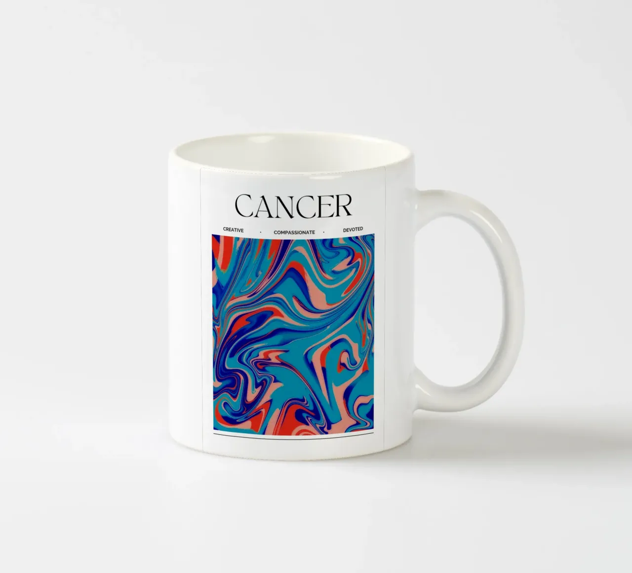 Cancer Zodiac Print – Nurturing, Intuitive & Compassionate tazza in ceramica da PrintCessStudio