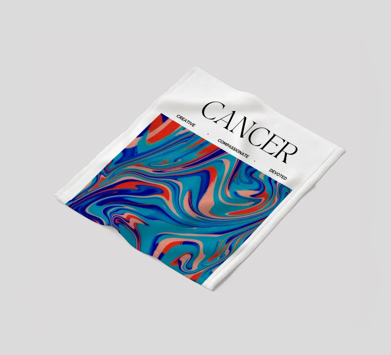 Cancer Zodiac Print – Nurturing, Intuitive & Compassionate coperta in pile da PrintCessStudio