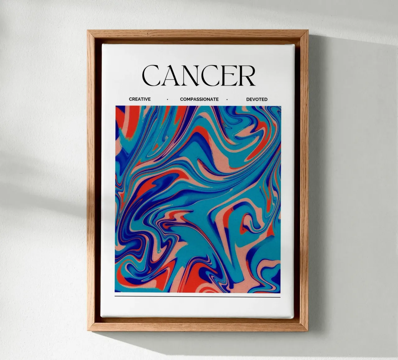 Cancer Zodiac Print – Nurturing, Intuitive & Compassionate canvas van PrintCessStudio