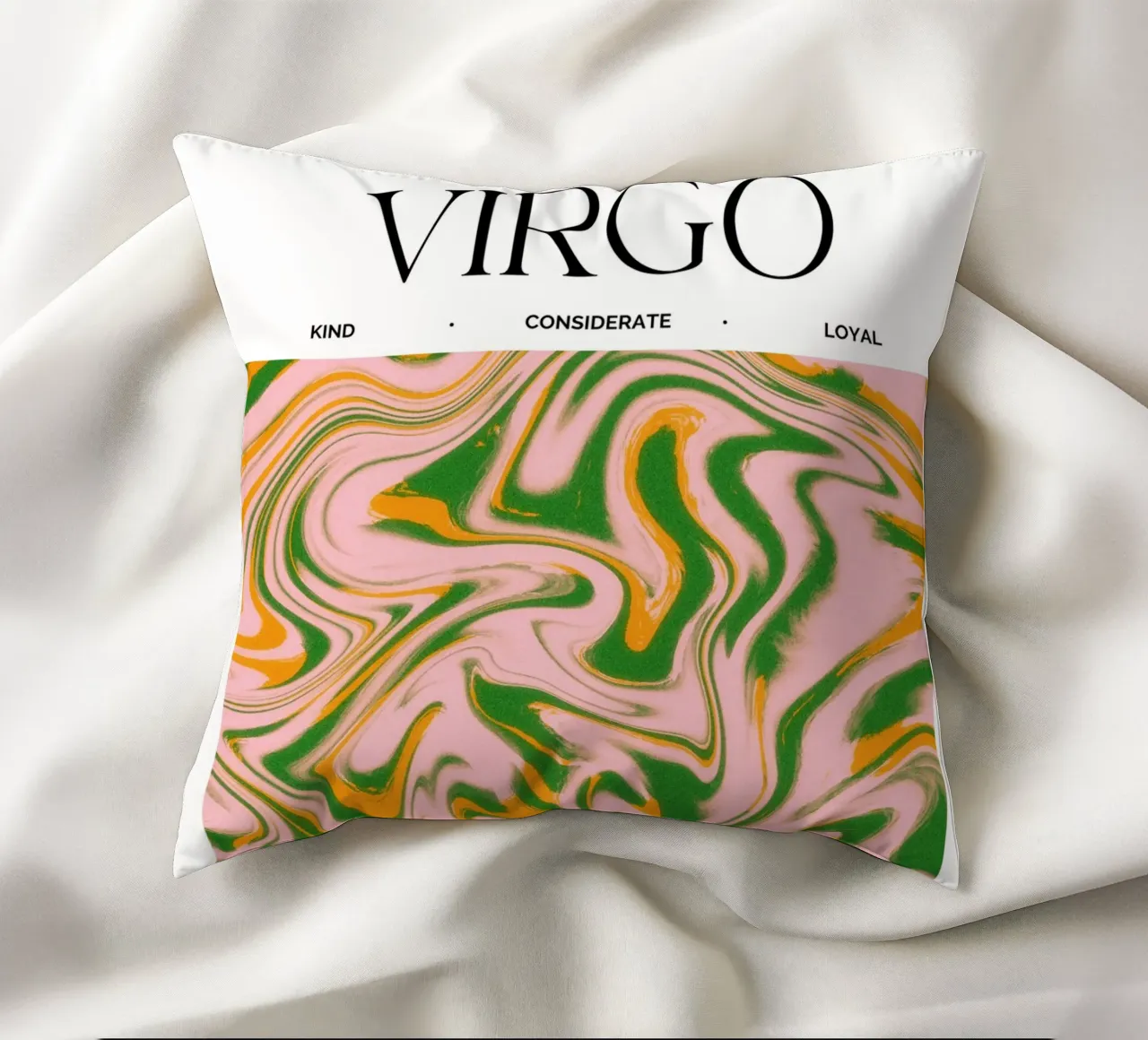 Virgo Zodiac Print – Methodical, Precise & Grounded cuscino da PrintCessStudio