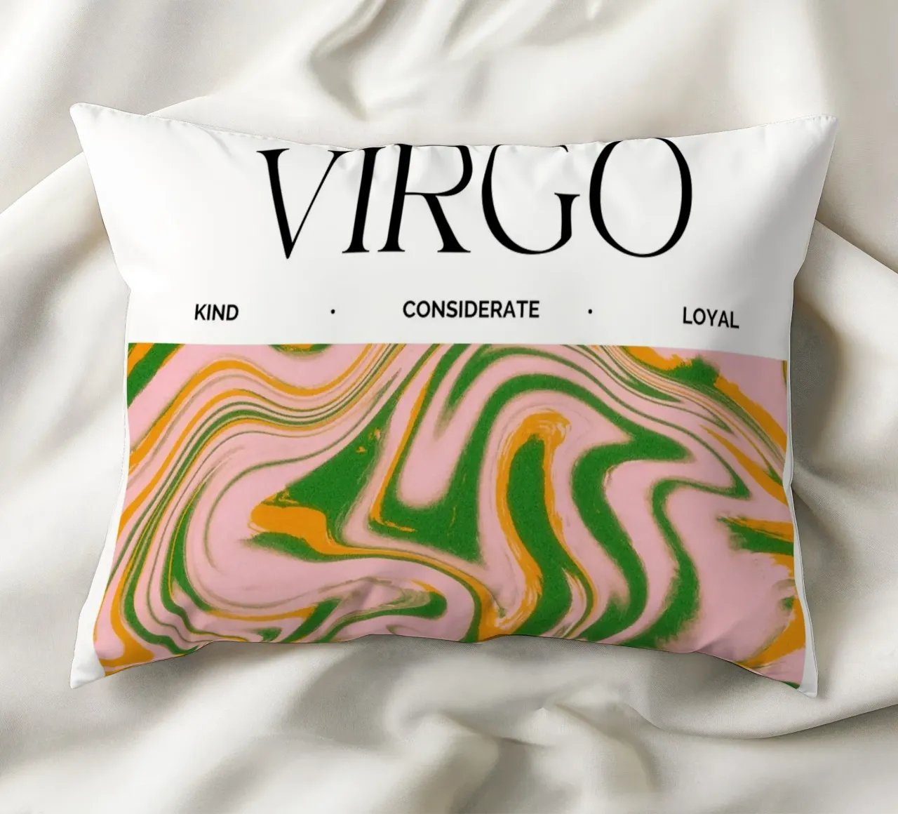 Virgo Zodiac Print – Methodical, Precise & Grounded cuscino da PrintCessStudio