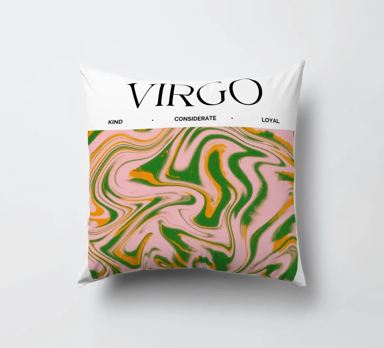 Virgo Zodiac Print – Methodical, Precise & Grounded cuscino da PrintCessStudio