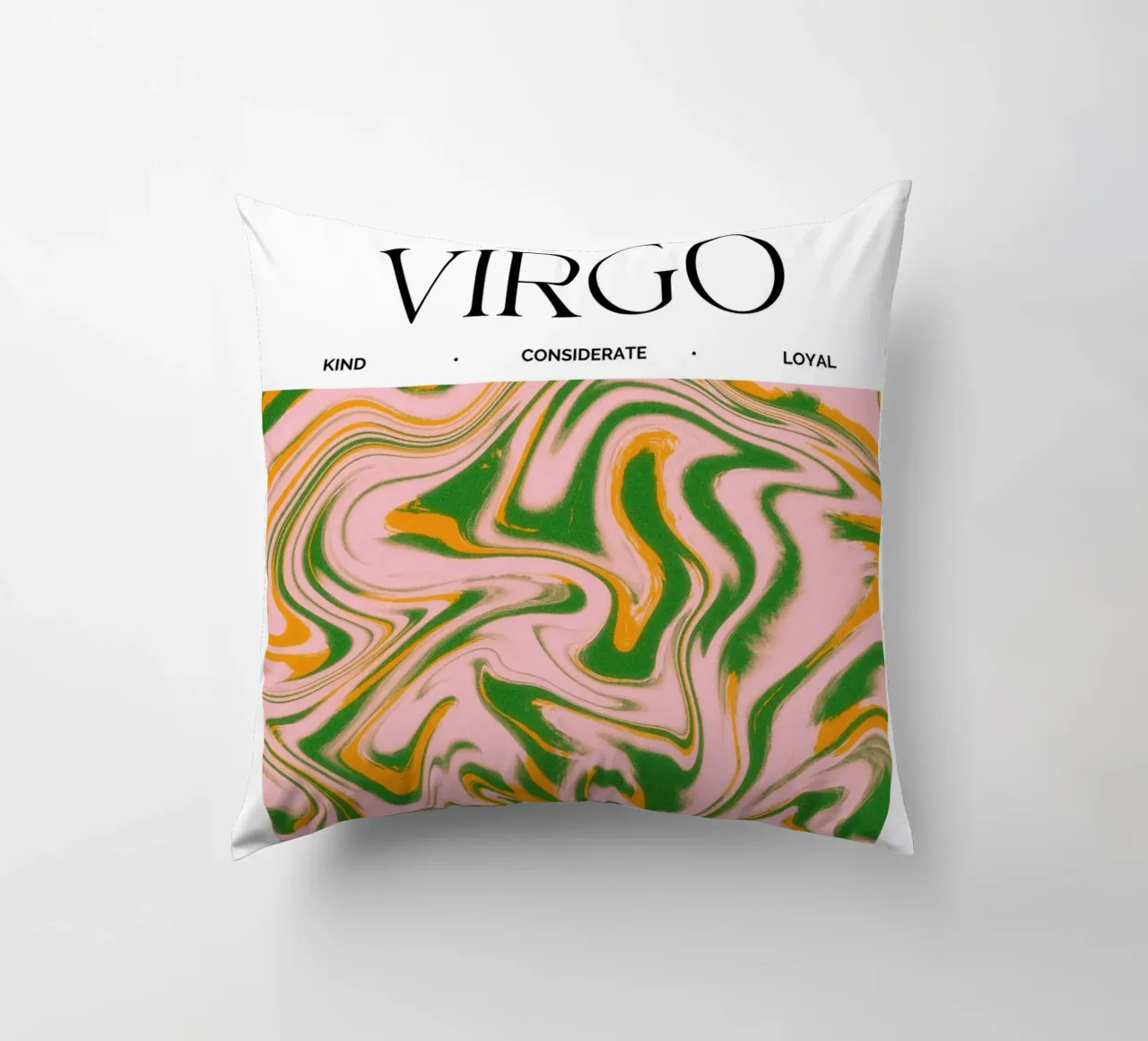 Virgo Zodiac Print – Methodical, Precise & Grounded cuscino da PrintCessStudio