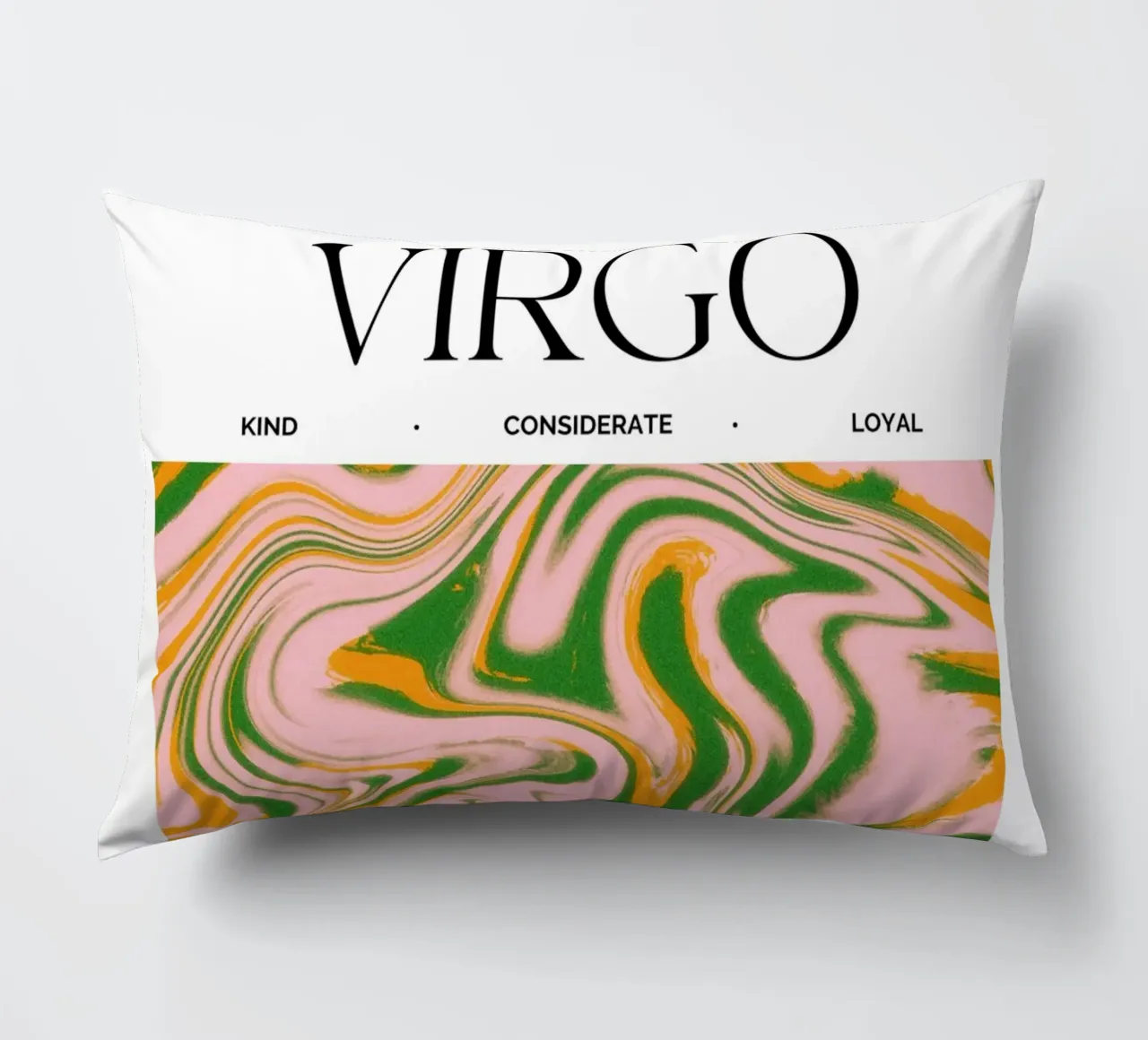 Virgo Zodiac Print – Methodical, Precise & Grounded cuscino da PrintCessStudio