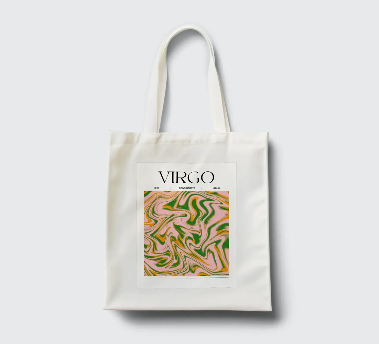 Virgo Zodiac Print – Methodical, Precise & Grounded borsa in juta da PrintCessStudio