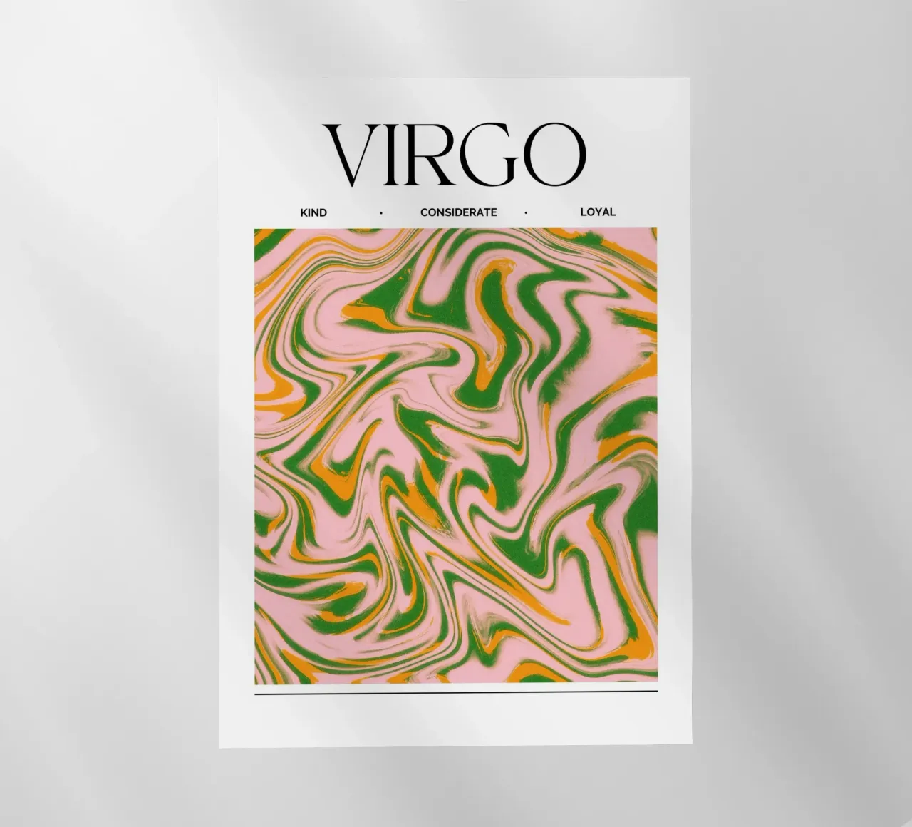 Virgo Zodiac Print – Methodical, Precise & Grounded pellicola backlit da PrintCessStudio