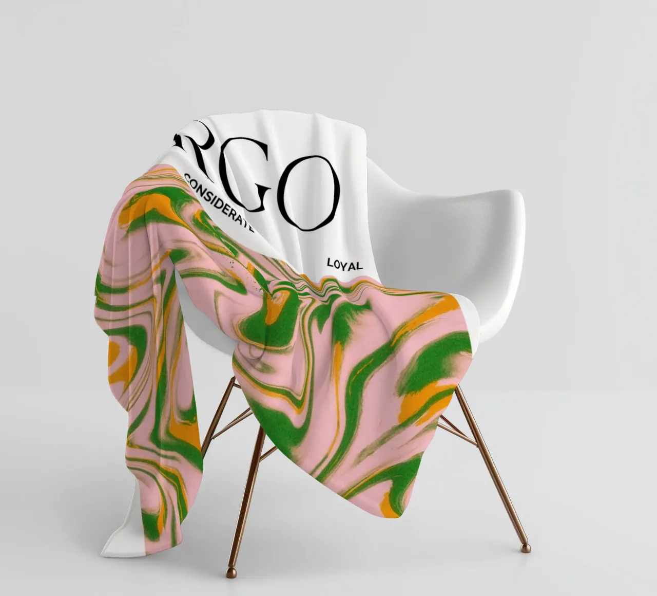 Virgo Zodiac Print – Methodical, Precise & Grounded coperta in pile da PrintCessStudio