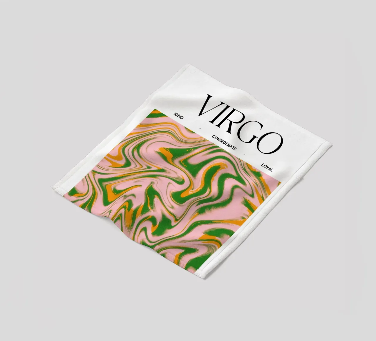 Virgo Zodiac Print – Methodical, Precise & Grounded coperta in pile da PrintCessStudio