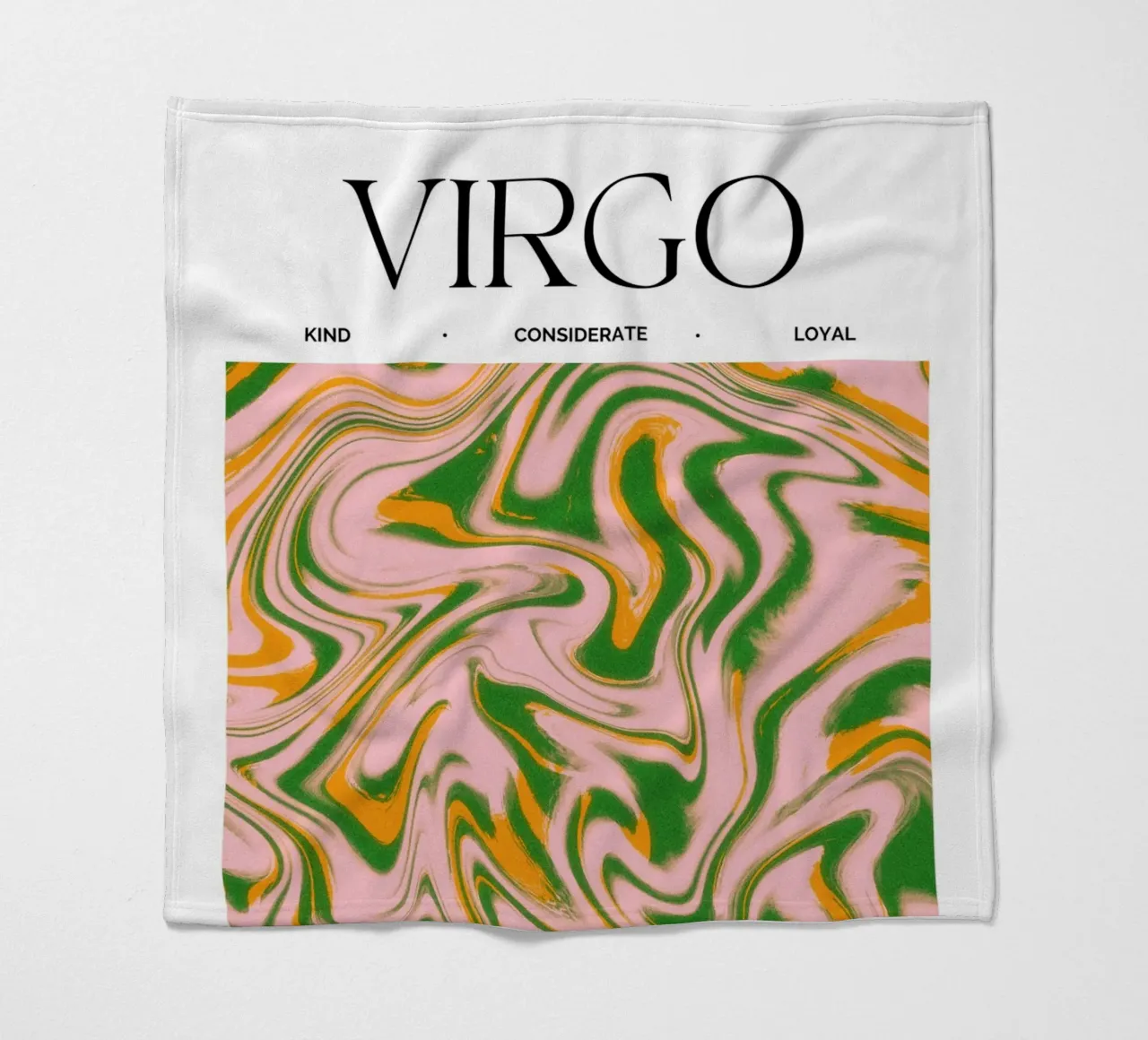 Virgo Zodiac Print – Methodical, Precise & Grounded coperta in pile da PrintCessStudio
