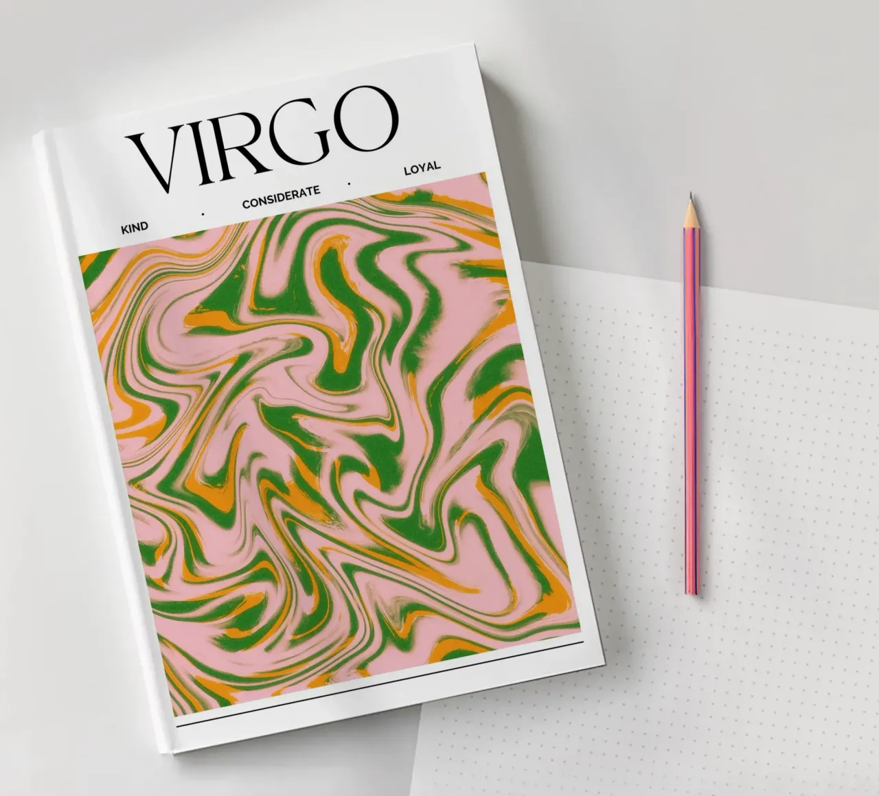 Virgo Zodiac Print – Methodical, Precise & Grounded notebook by PrintCessStudio