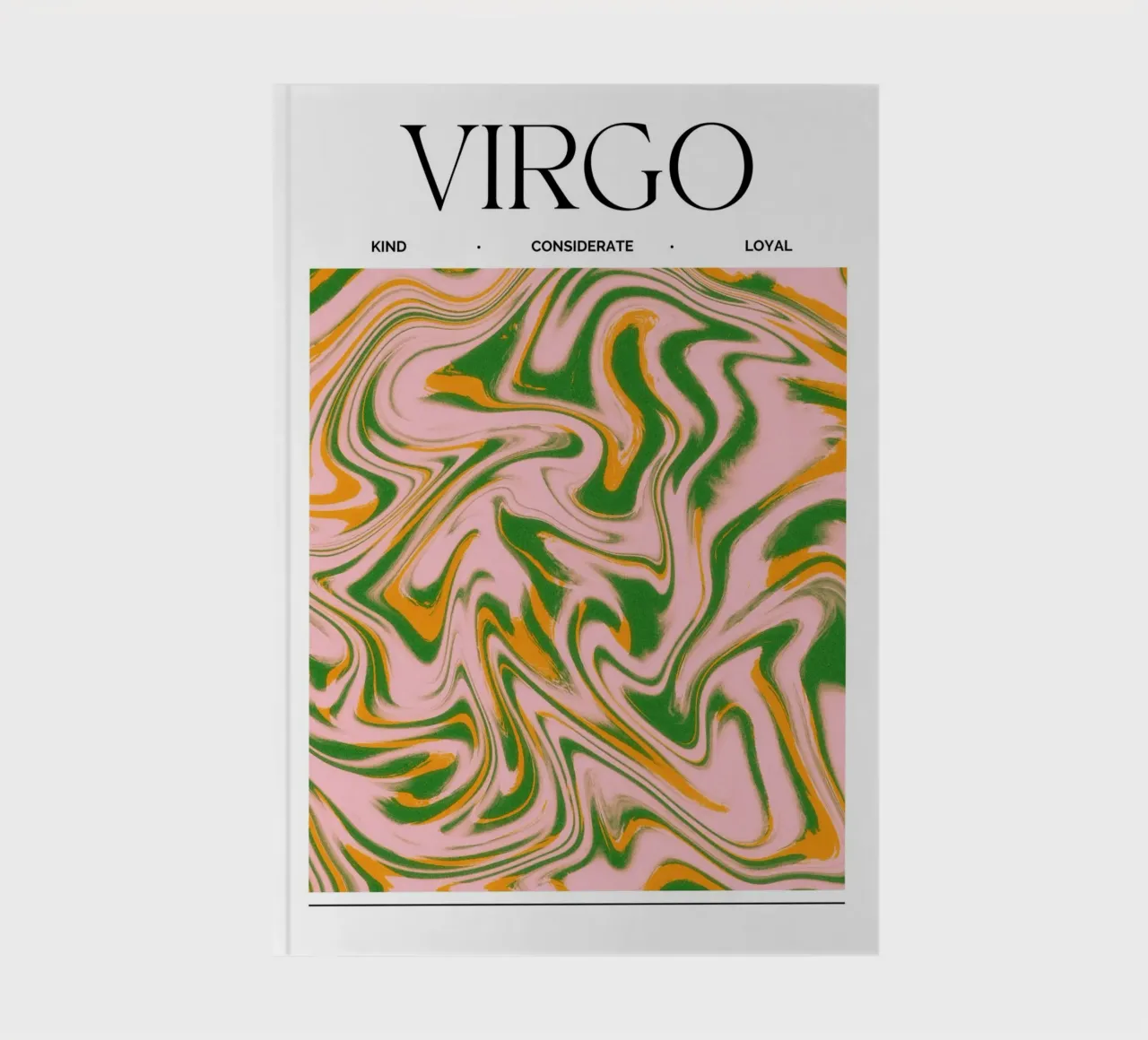Virgo Zodiac Print – Methodical, Precise & Grounded notebook by PrintCessStudio