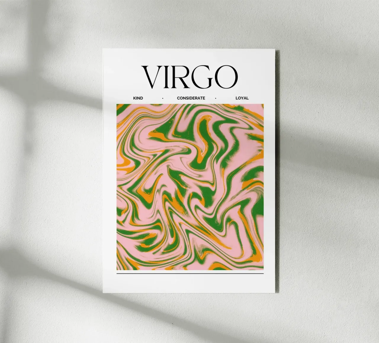 Virgo Zodiac Print – Methodical, Precise & Grounded alluminio dibond da PrintCessStudio