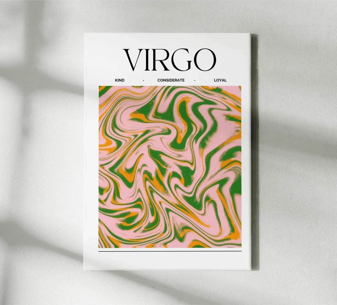 Virgo Zodiac Print – Methodical, Precise & Grounded tela da PrintCessStudio