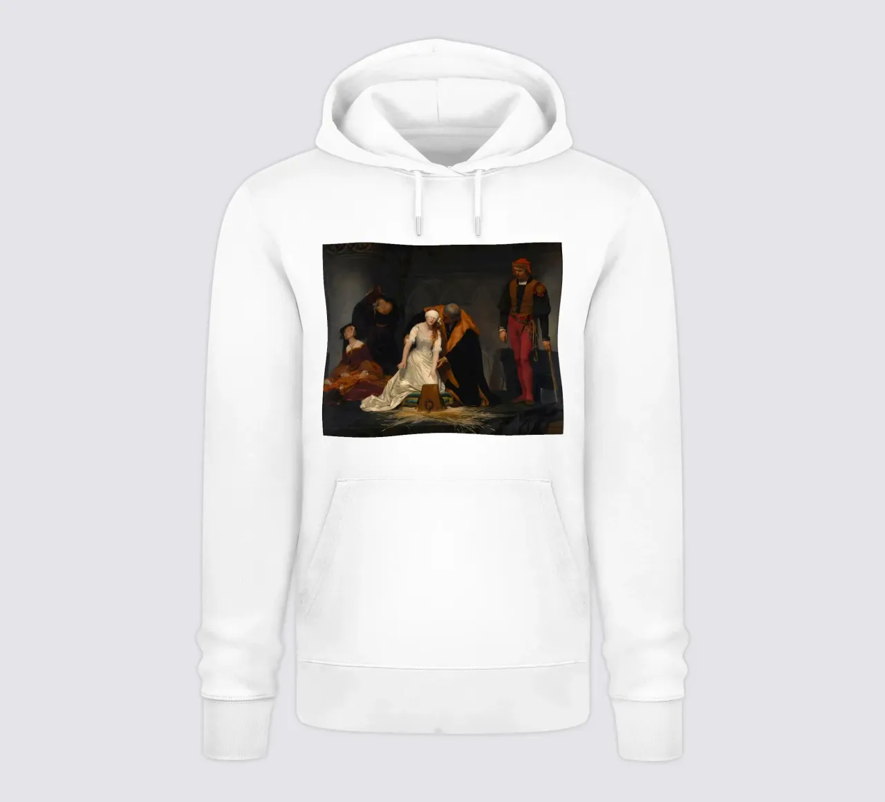 Paul Delaroche - L'esecuzione di Lady Jane Grey felpa con cappuccio da William Store