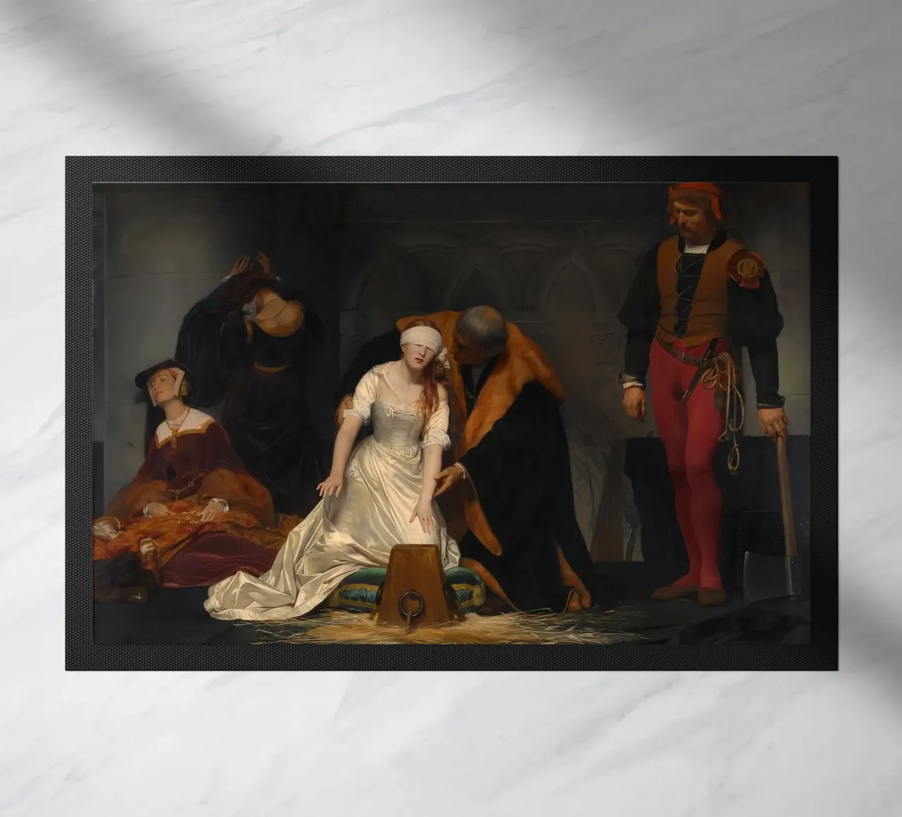 Paul Delaroche - L'esecuzione di Lady Jane Grey zerbino da William Store