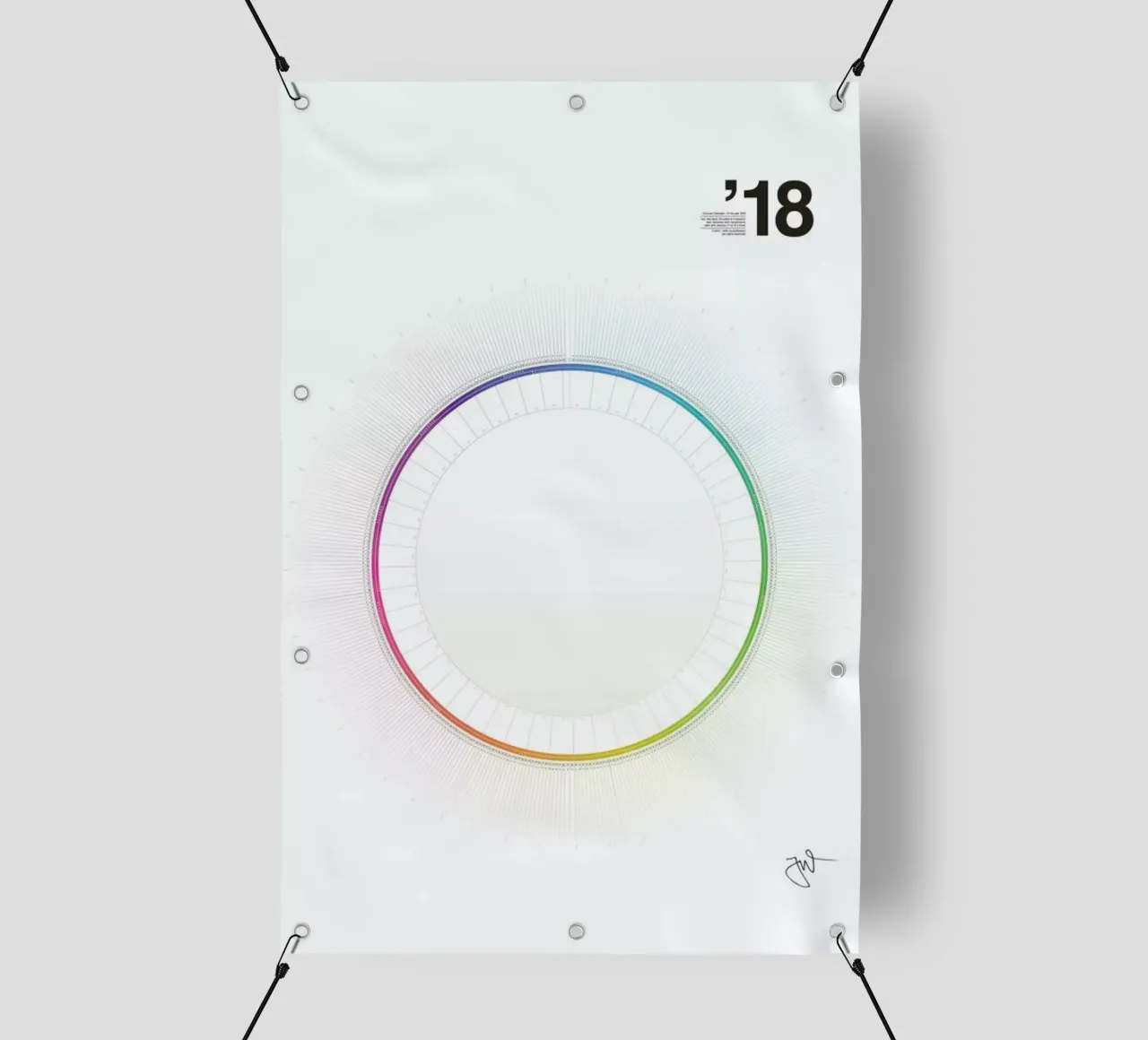 Circular Calendar 2018 telo in pvc da Jonas Wyssen