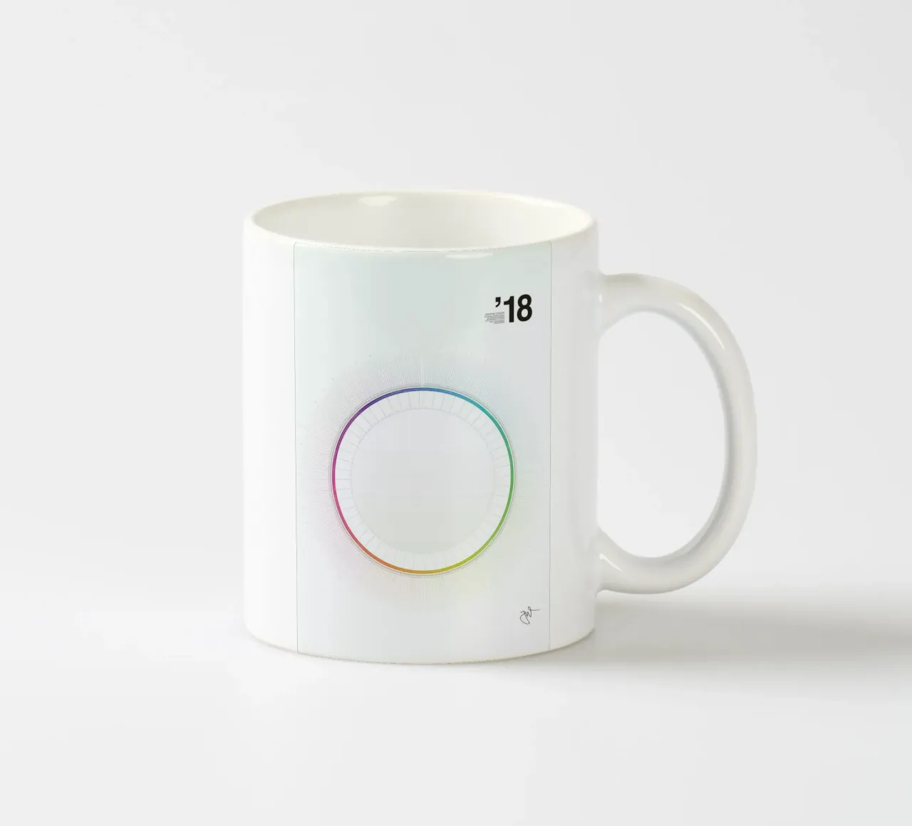 Circular Calendar 2018 tazza in ceramica da Jonas Wyssen