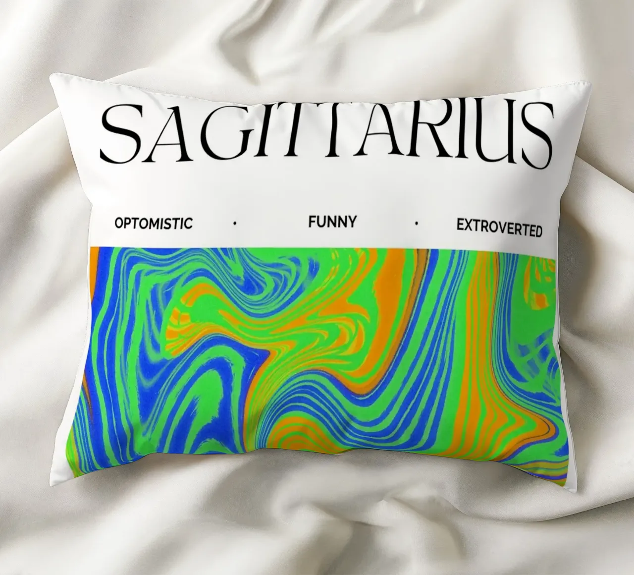 Sagittarius Zodiac Print – Abstract Art cuscino da PrintCessStudio