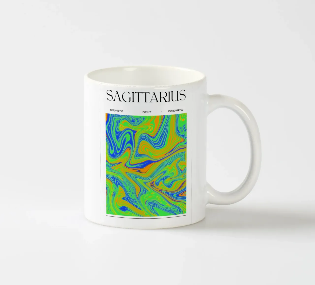 Sagittarius Zodiac Print – Abstract Art tazza in ceramica da PrintCessStudio