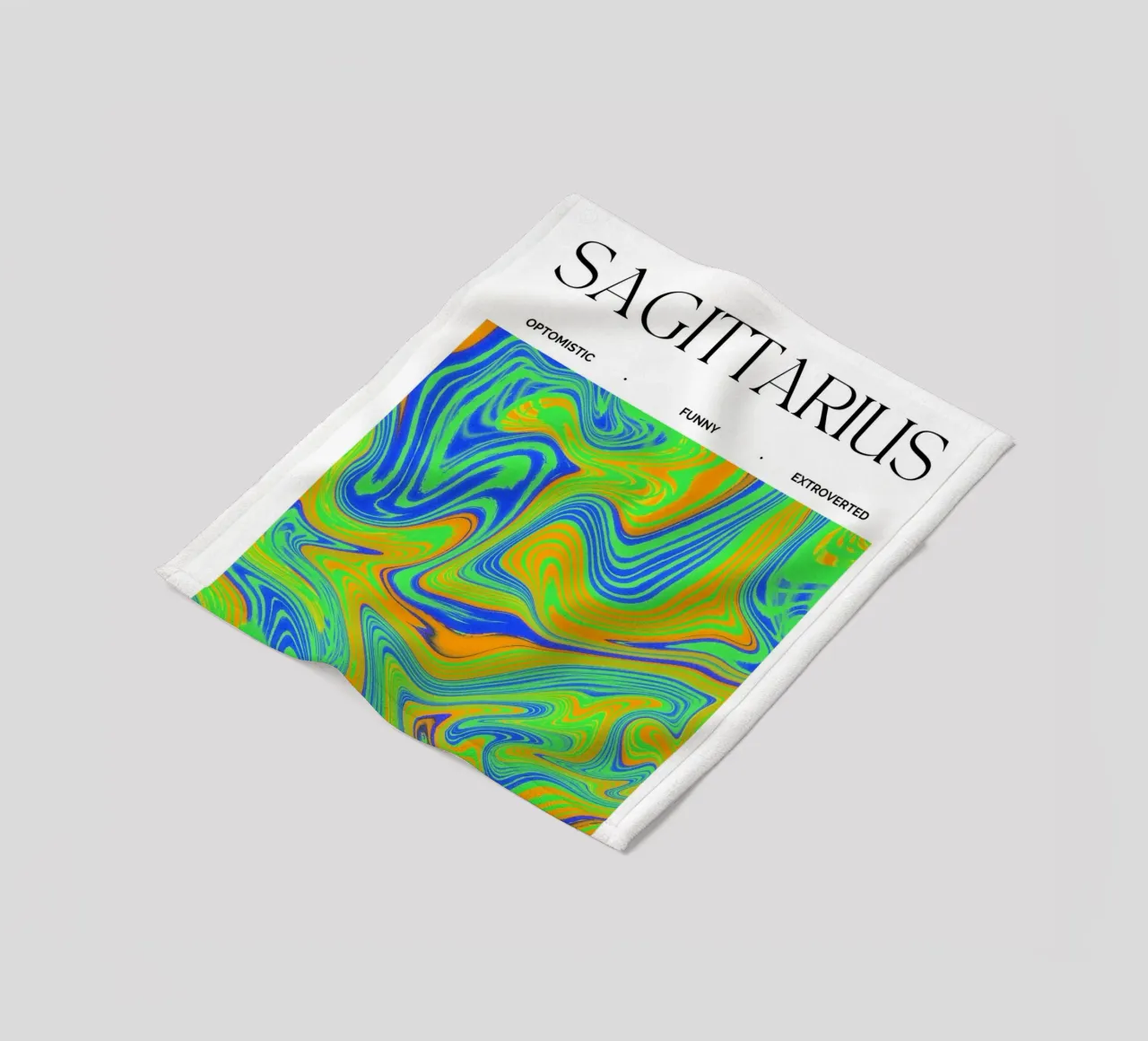 Sagittarius Zodiac Print – Abstract Art coperta in pile da PrintCessStudio