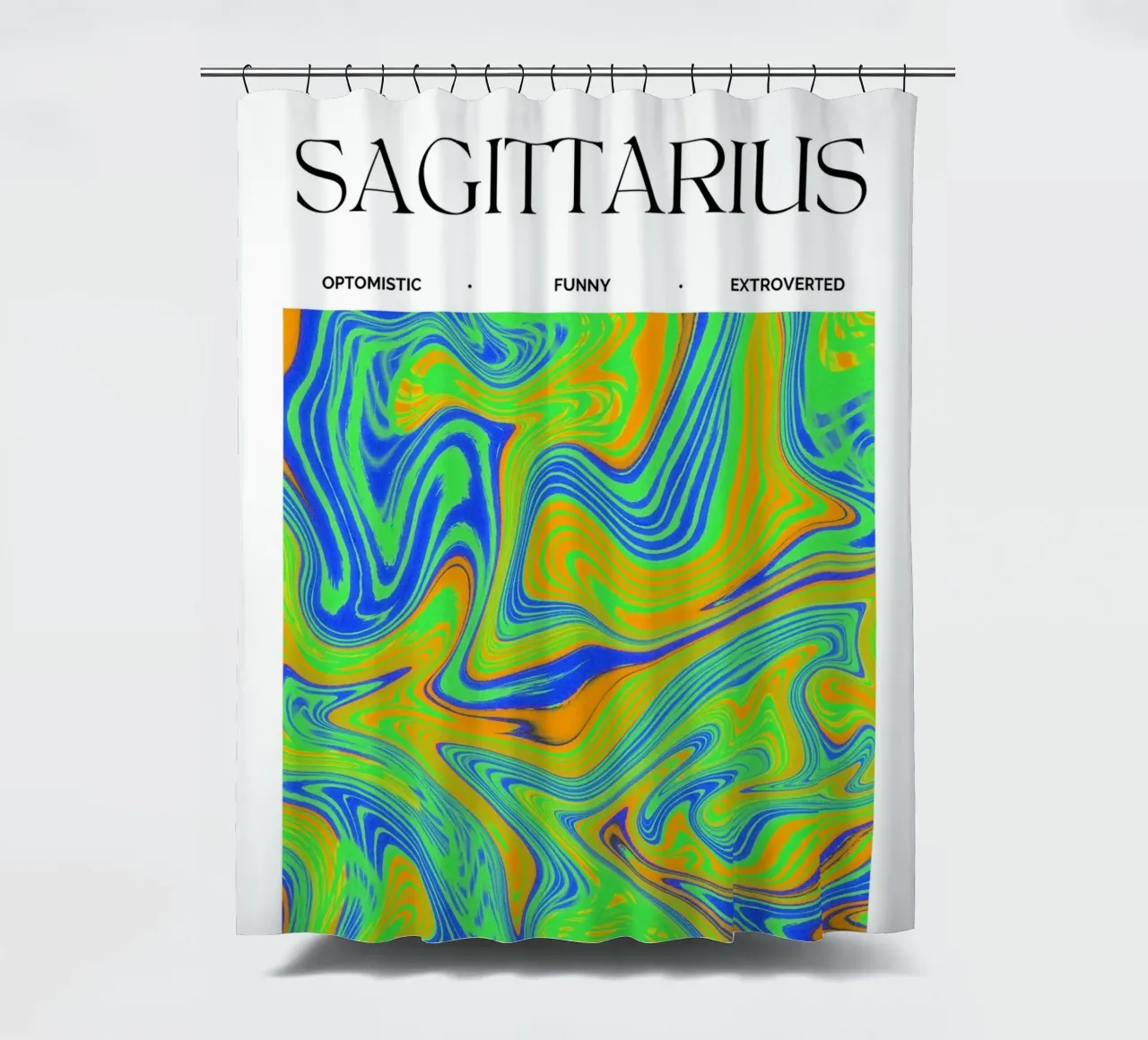 Sagittarius Zodiac Print – Abstract Art tenda da doccia da PrintCessStudio